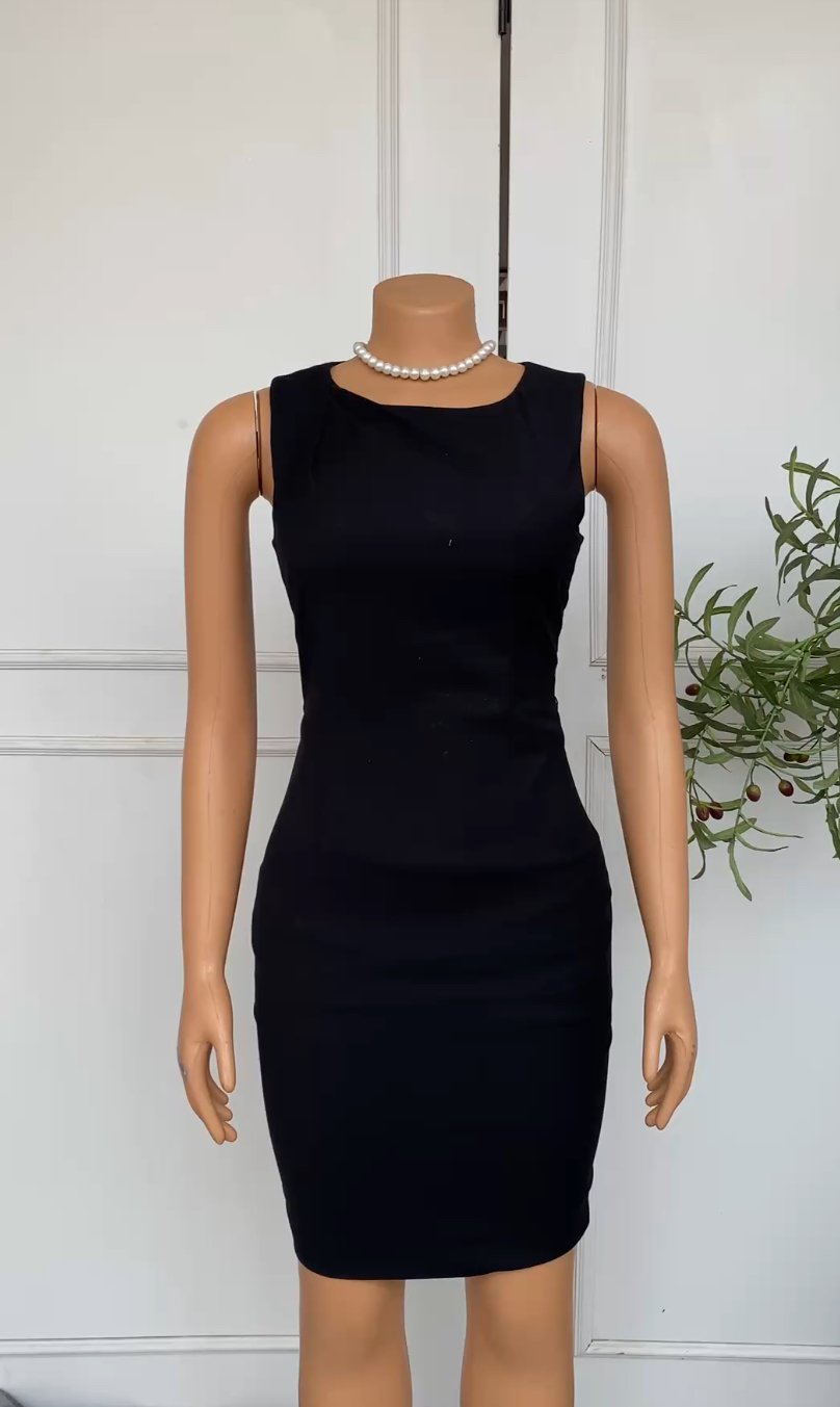 Black armless cop dress 570