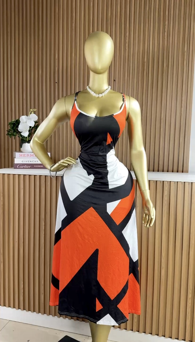 Stylish colorblock maxi dress 776 (40D)