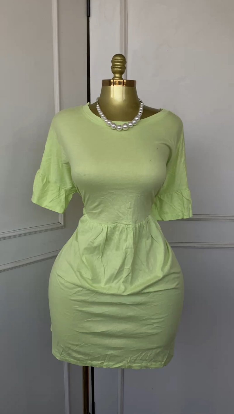 Stylish lime green dress 680 (40D)