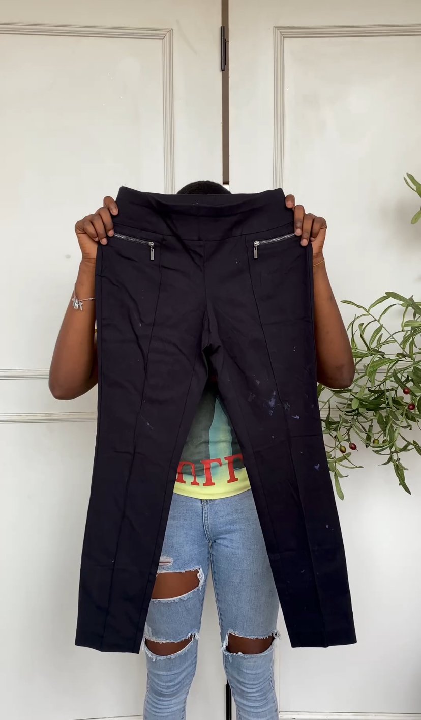 Black office pant 009 (stain is not removable)