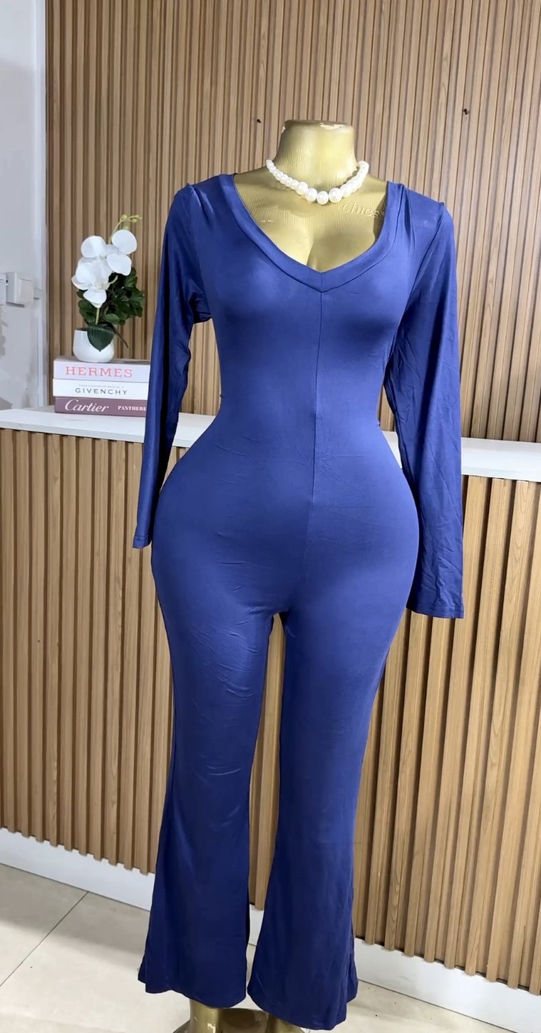 SHEIN blue longsleeved jumpsuit SH24 (40D)