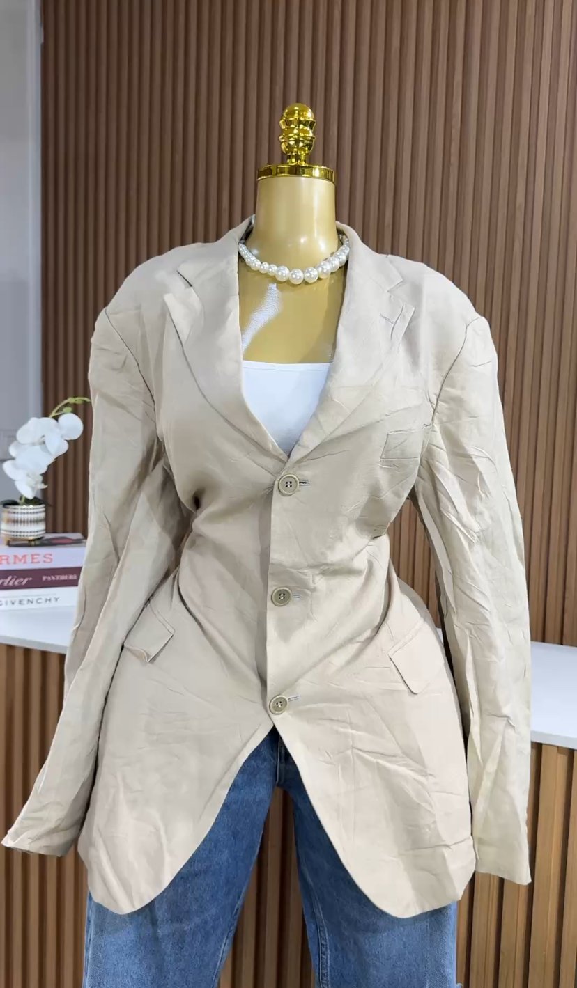 Cream trendy blazer 127
